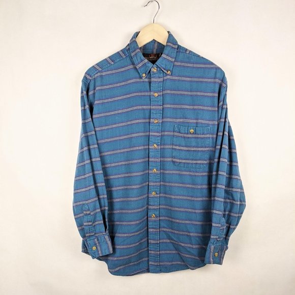 Greatland Apparel Blue Purple Button Down Shirt M - Picture 1 of 3